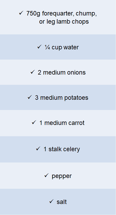 Irish Stew Ingredients