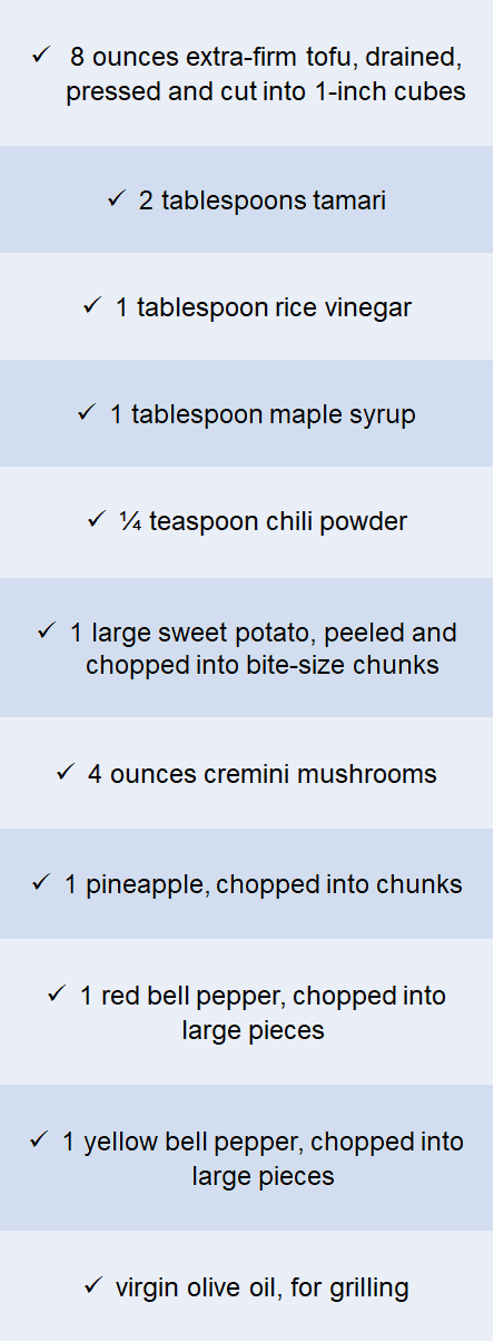 protein power grilled veggie and fruit skewers ingredients