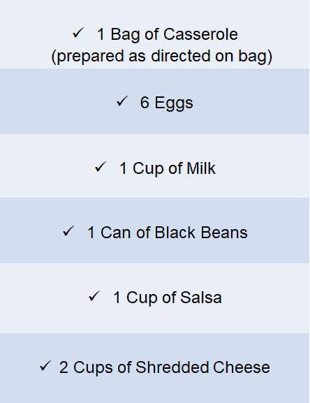 southwest breakfast casserole ingredients